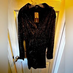 Cocktail hour sequin mini dress